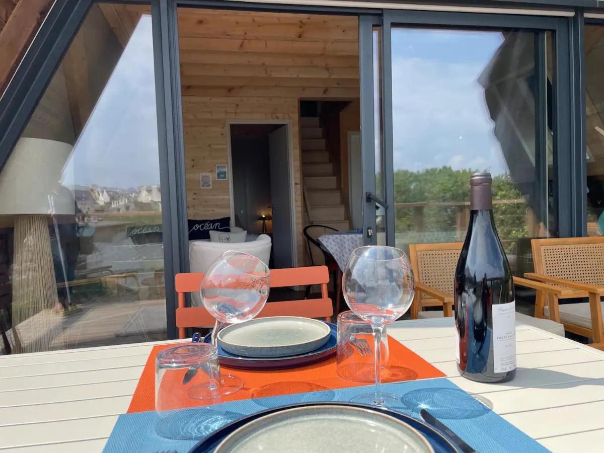Le Tipi Bleu Tiny House Neuve Avec Terrasse Et Jardin Villa Camaret-sur-Mer Exteriör bild
