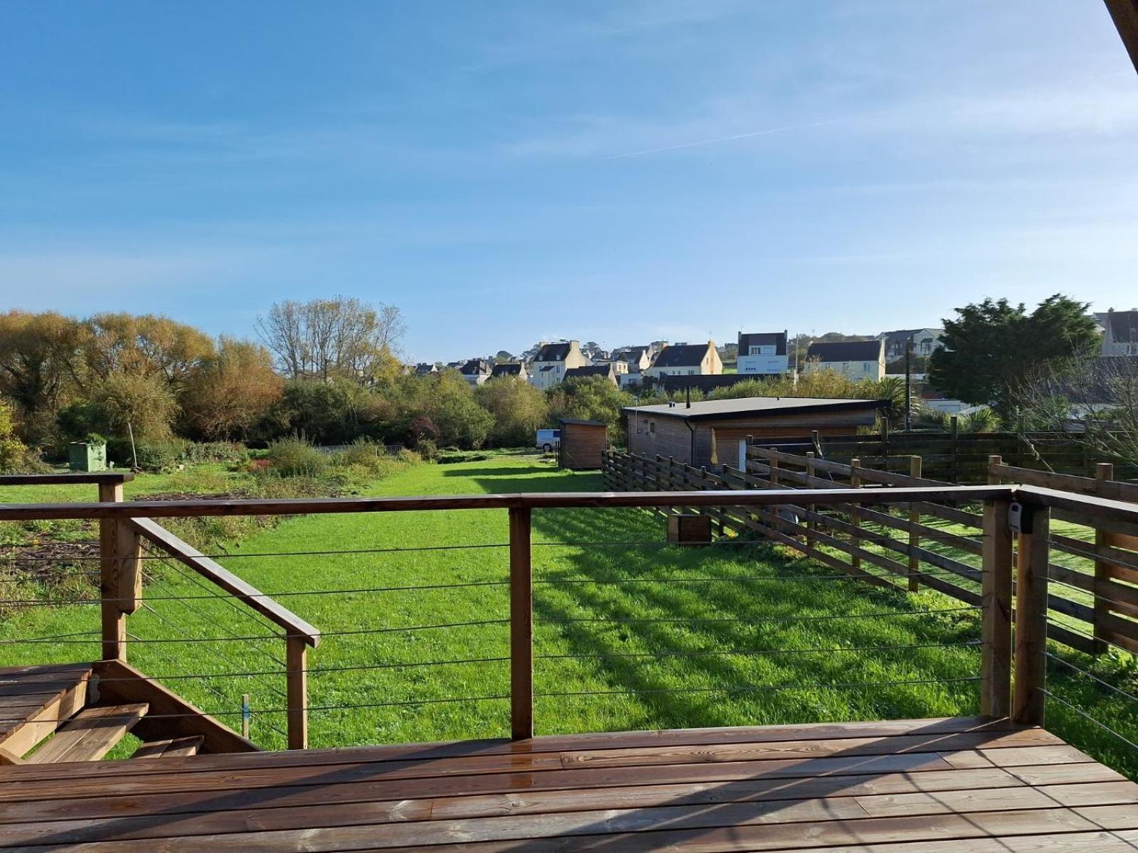 Le Tipi Bleu Tiny House Neuve Avec Terrasse Et Jardin Villa Camaret-sur-Mer Exteriör bild