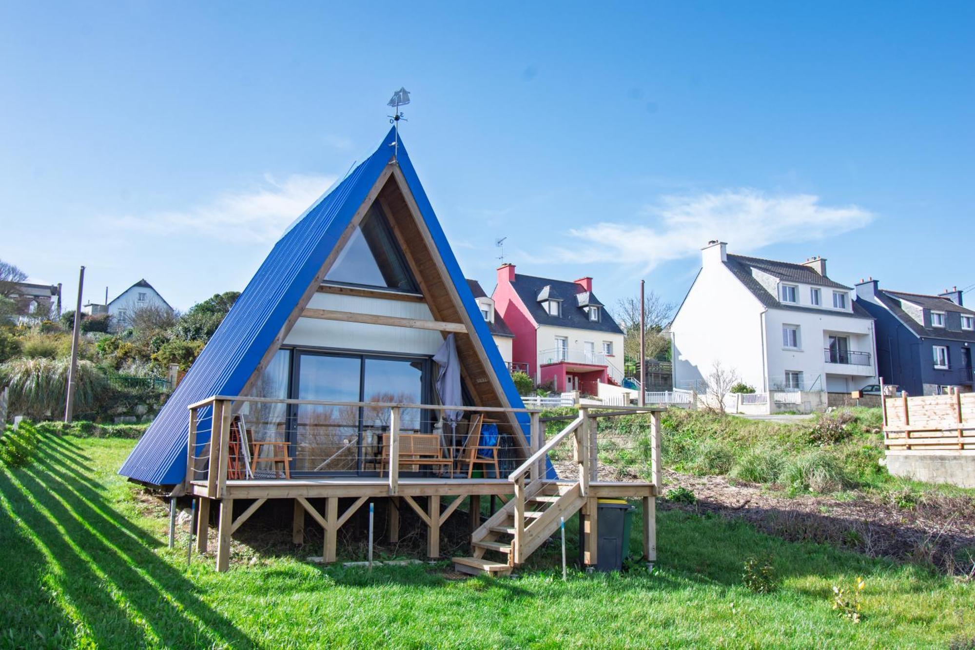Le Tipi Bleu Tiny House Neuve Avec Terrasse Et Jardin Villa Camaret-sur-Mer Exteriör bild